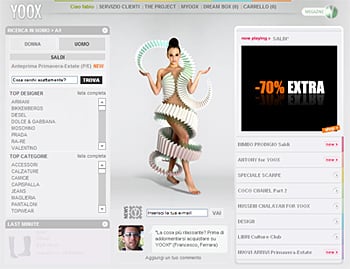 Sito web Yoox